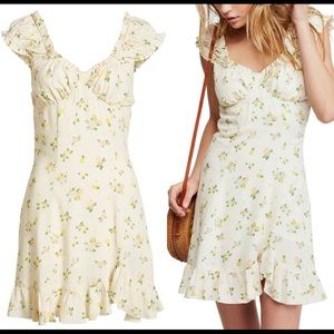 Free People Like A Lady Mini Dress in Cream